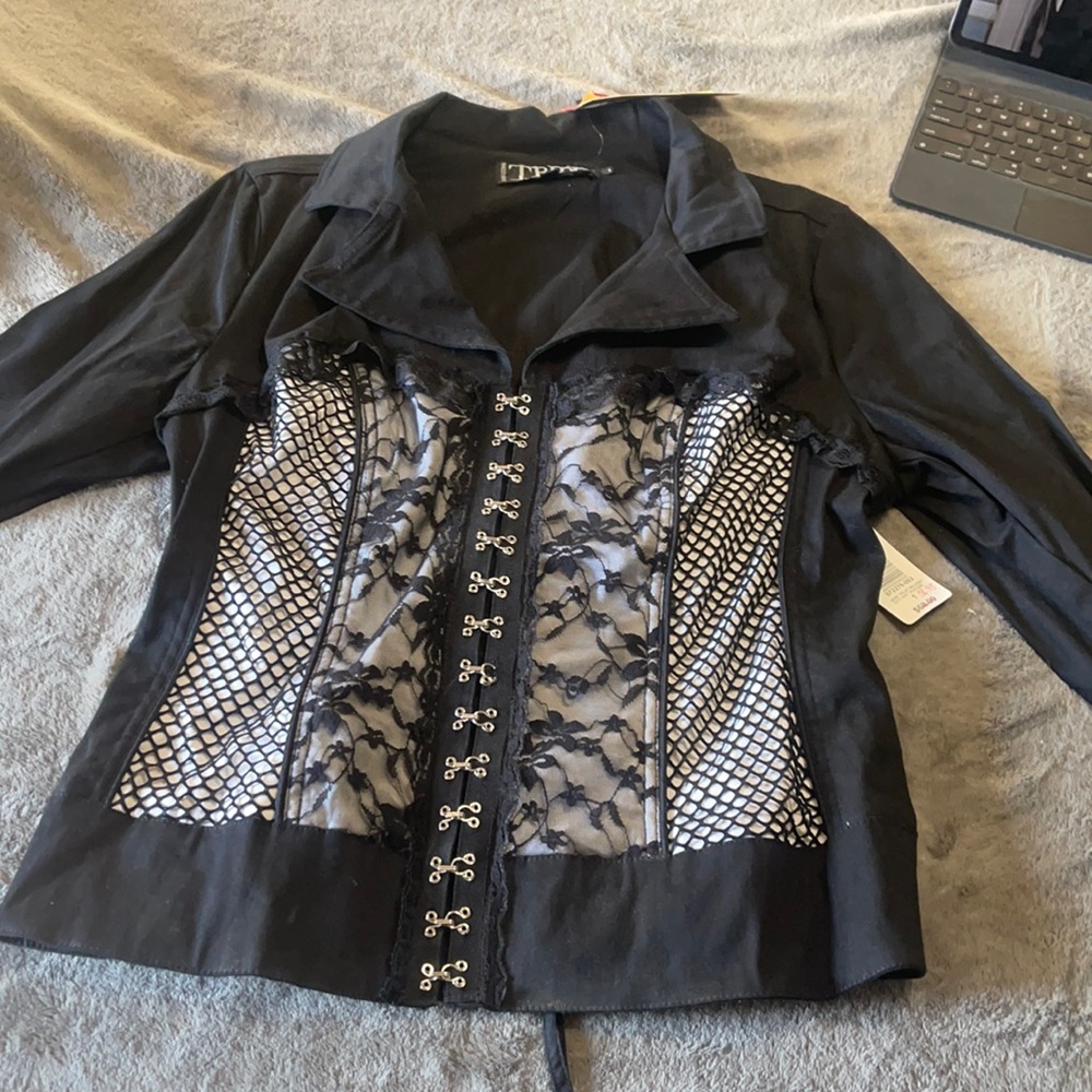 Black bomber coat